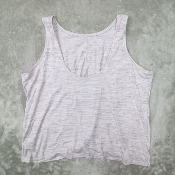 Athleta Essence Space Dye Twist Front Tank Top Light Heather Grey size 3X - Picture 5 of 7